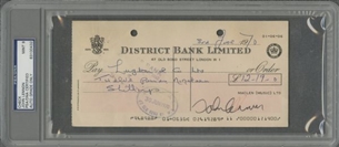 1970 John Lennon ( Beatles )Signed District Bank Limited Check (PSA/DNA MINT 9)
